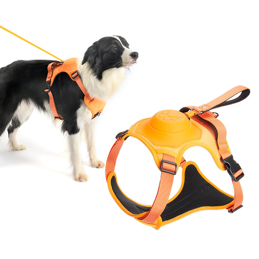 Ultimate 2-in-1 Reflective No-Pull Dog Harness with Retractable Leash and Control Handle_0