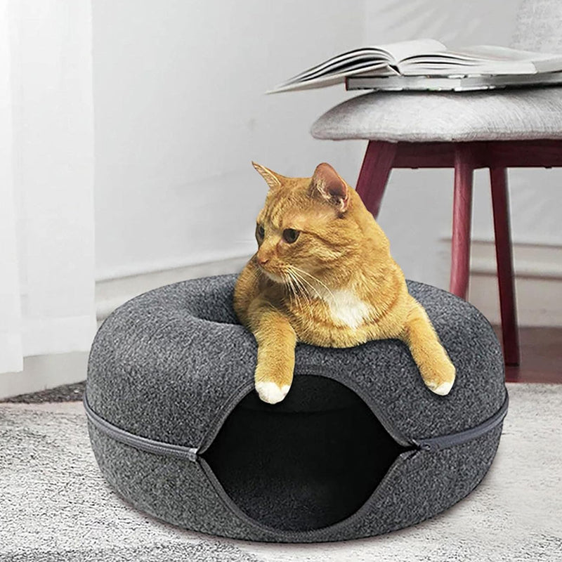 Detachable Donut Shape Pet Bed Cat and Dog Washable_9