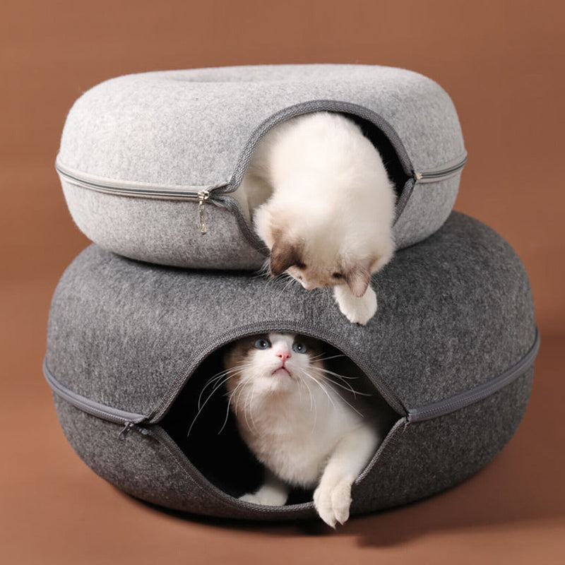 Detachable Donut Shape Pet Bed Cat and Dog Washable_10