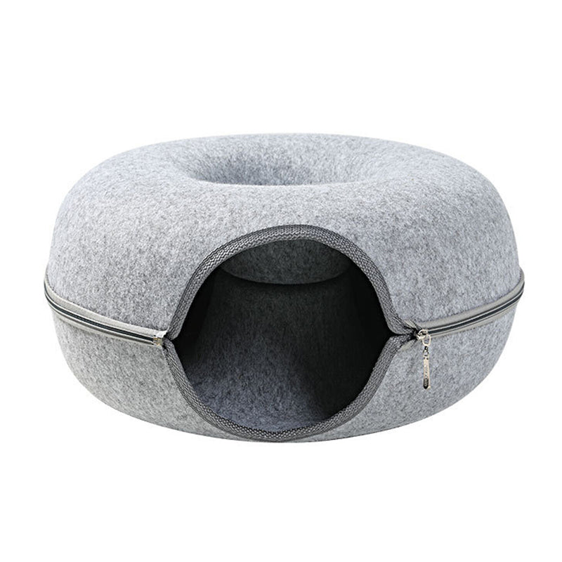 Detachable Donut Shape Pet Bed Cat and Dog Washable_2