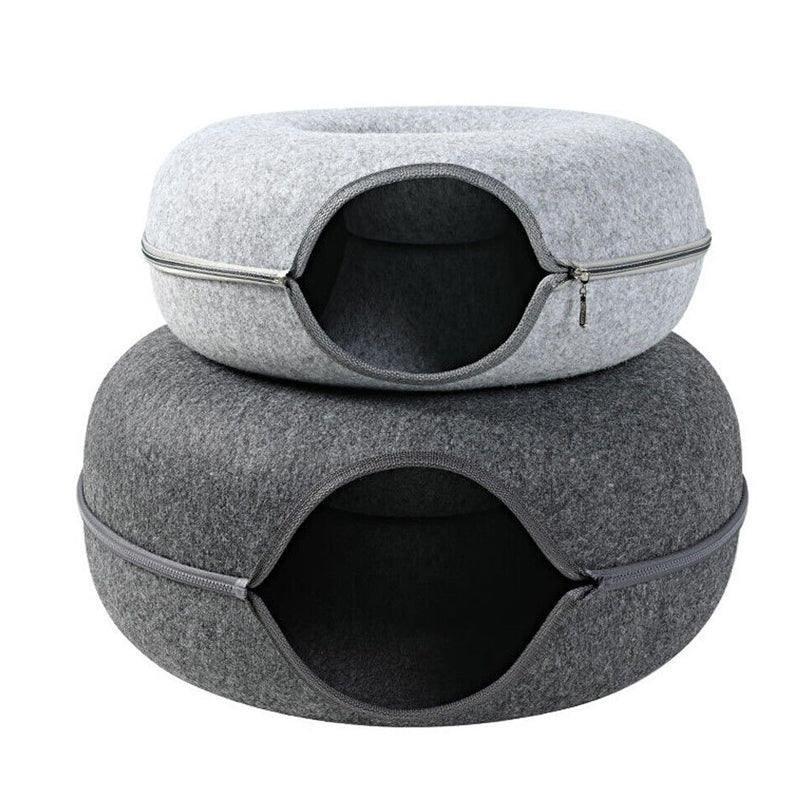 Detachable Donut Shape Pet Bed Cat and Dog Washable_4