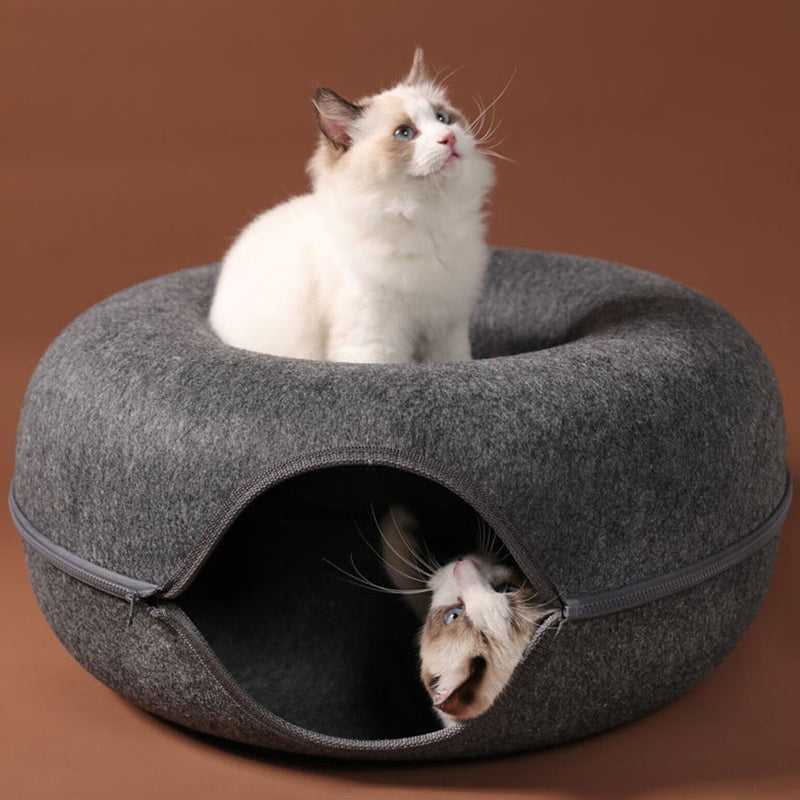 Detachable Donut Shape Pet Bed Cat and Dog Washable_7