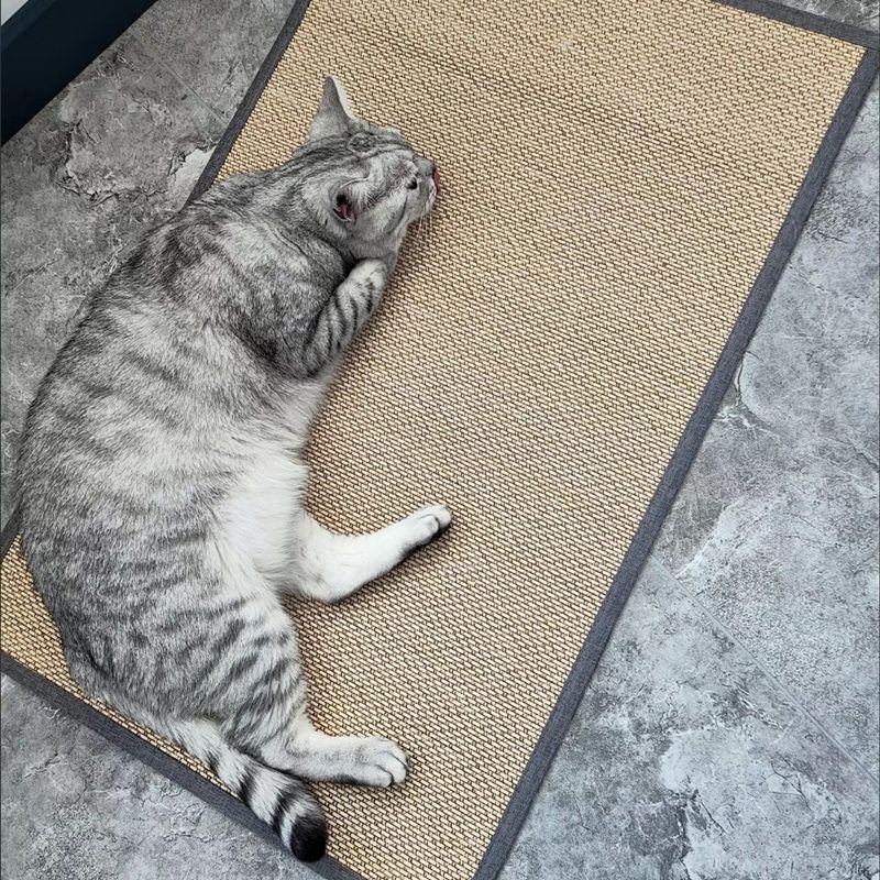 Bamboo Cat Scratcher Sofa Mats Board Cat Scratch for Sharpen Nails Scraper_5