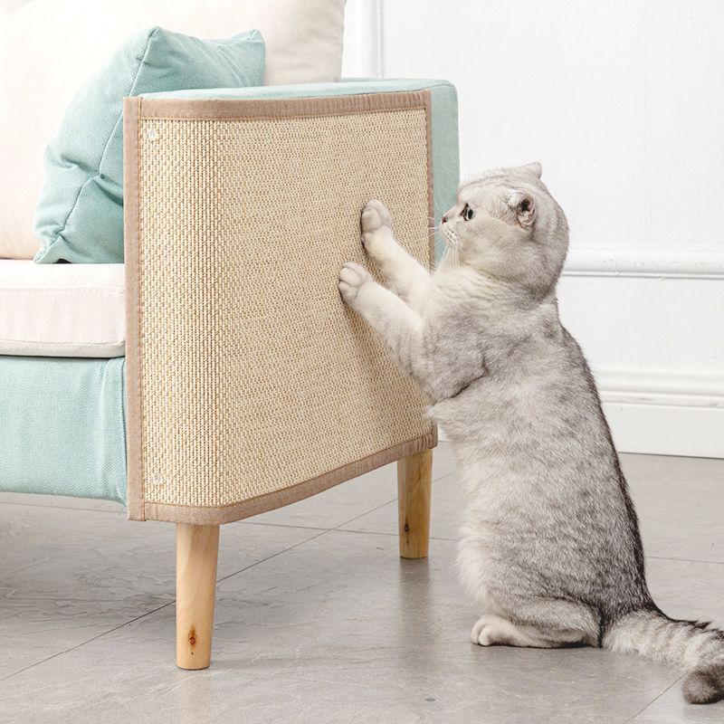 Bamboo Cat Scratcher Sofa Mats Board Cat Scratch for Sharpen Nails Scraper_1