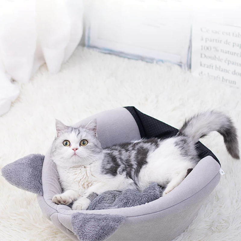 Deep Sleep Comfort In Winter Cat Tent Cozy Cave Nest_4