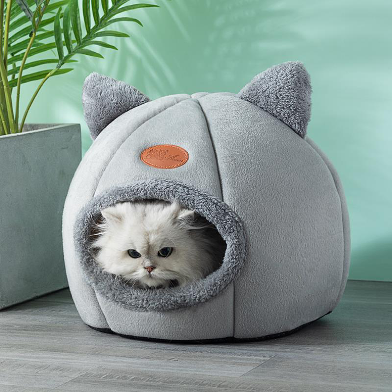 Deep Sleep Comfort In Winter Cat Tent Cozy Cave Nest_5