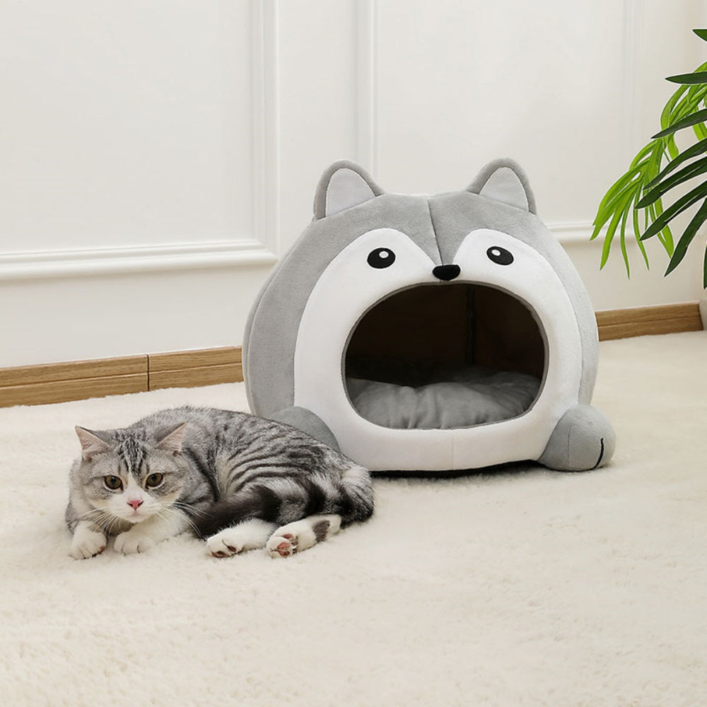 Soft Pet Basket Pet Bed for Cats and Small Dogs_1