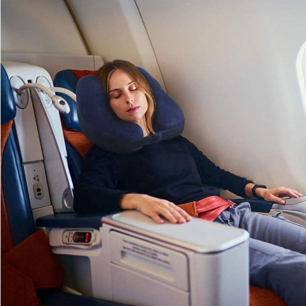 Neck Pillow Travel U shaped Pillow Inflatable Pillow H Hooded Nap Pillow_1