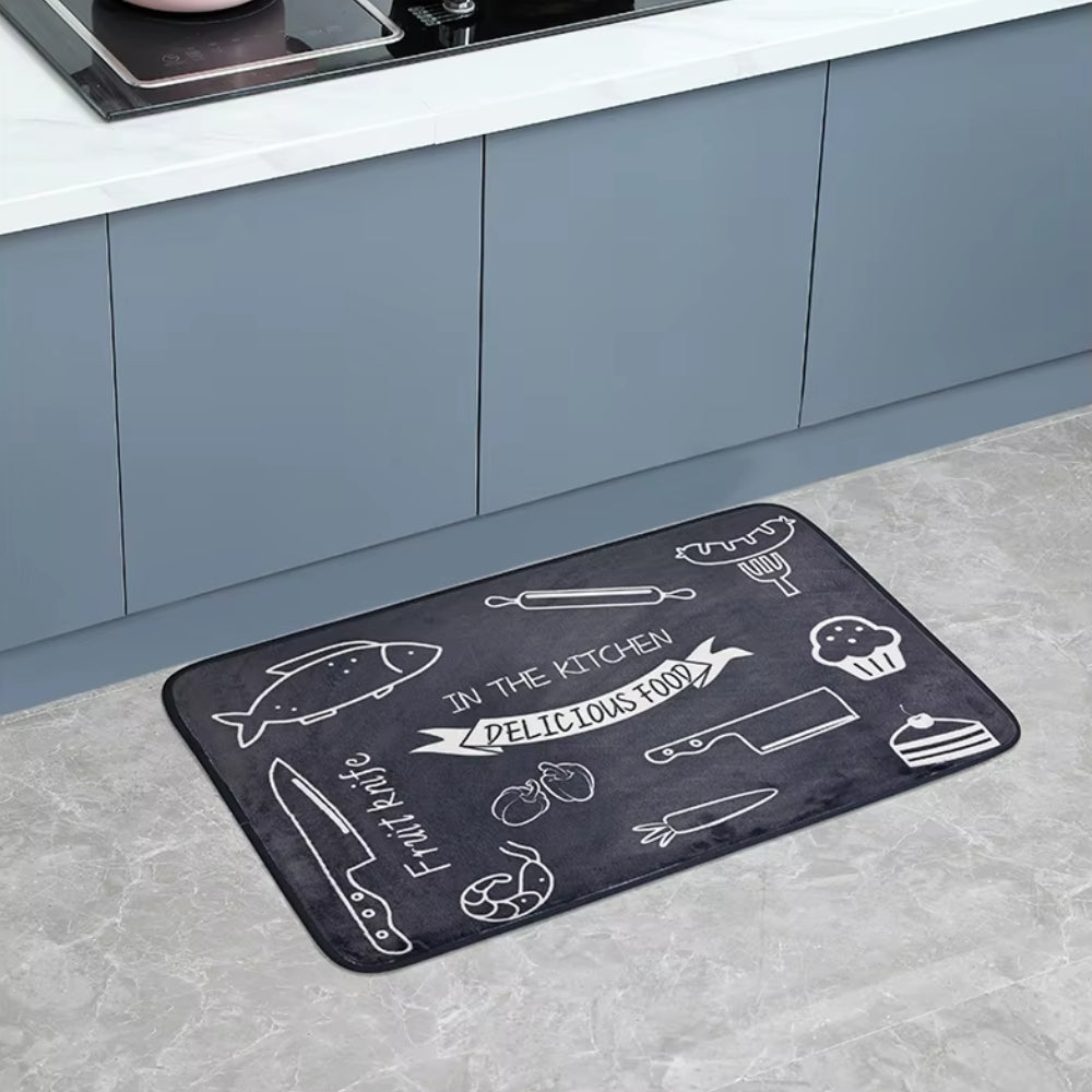 Kitchen Floor Mats and Rugs Washable Rubber Backing Doormat_2