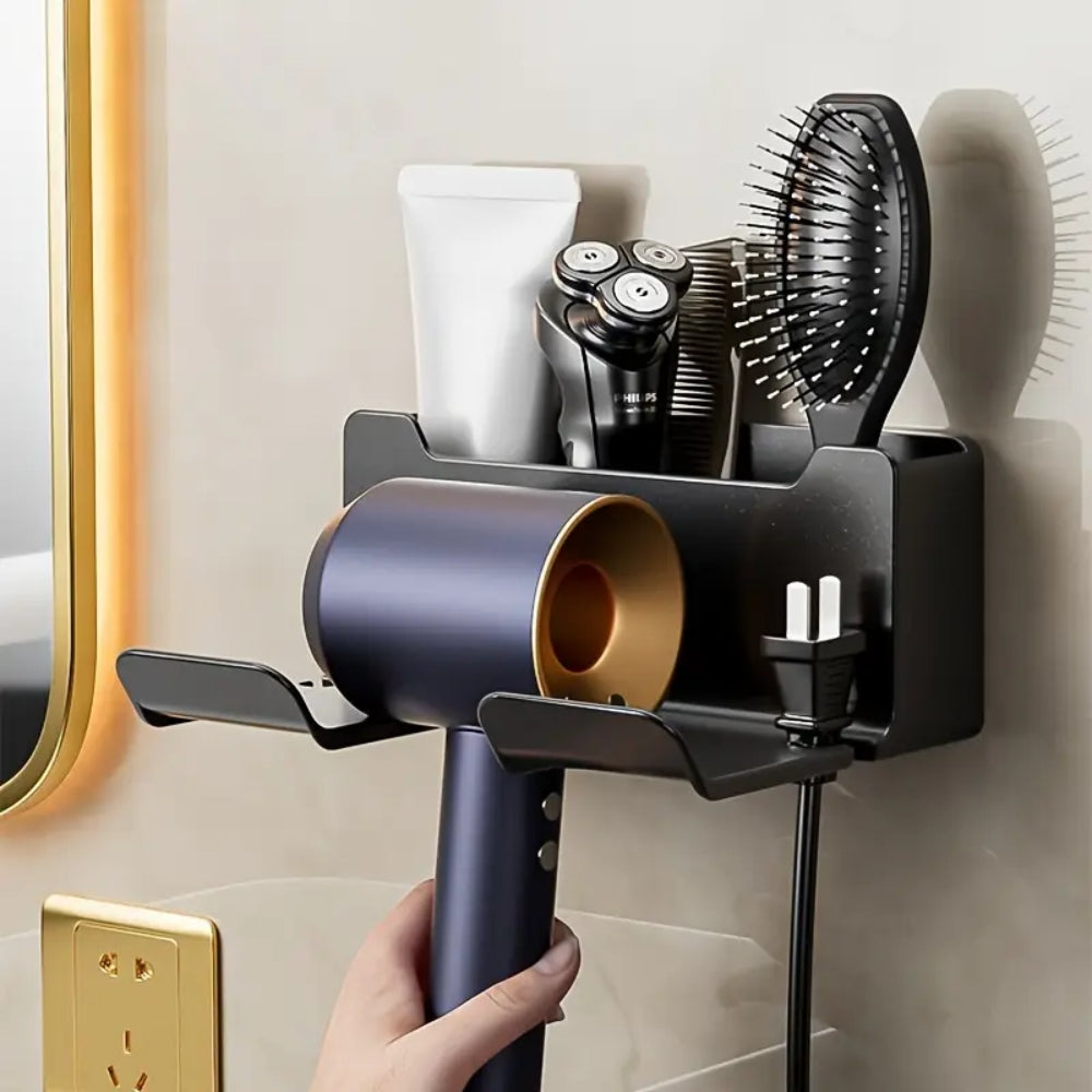 Hair Dryer Holder Wall Dryer Cradle Straightener Stand Organizer Box_2