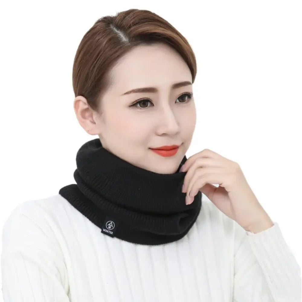 Fashion Soft Knitted Neck Warmer Scarf Women Men Face Cover Winter_1