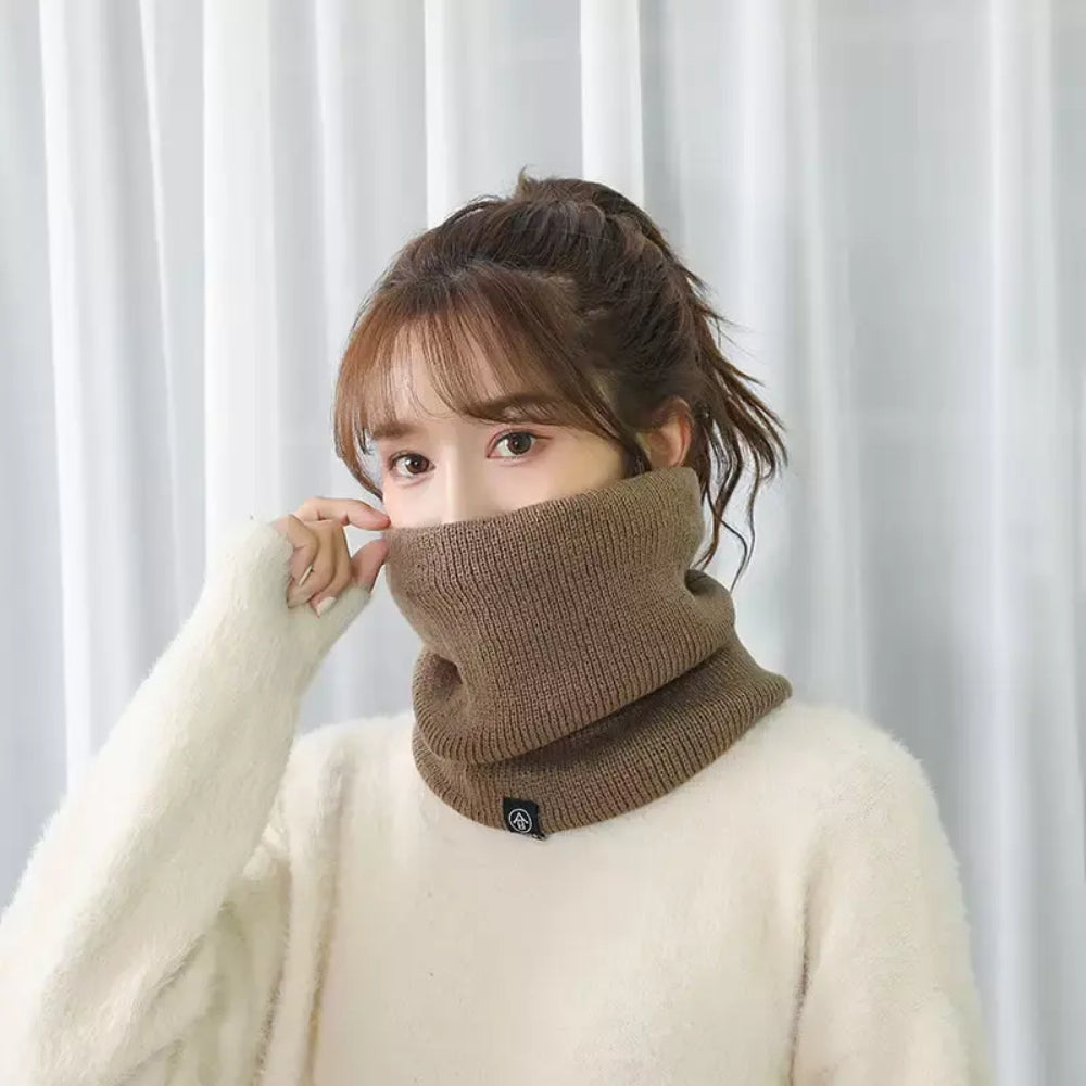 Fashion Soft Knitted Neck Warmer Scarf Women Men Face Cover Winter_2