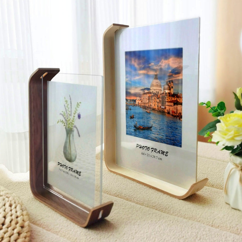 Wooden Picture Frame Swing Table DIY Transparent Herbarium Display Frame_2