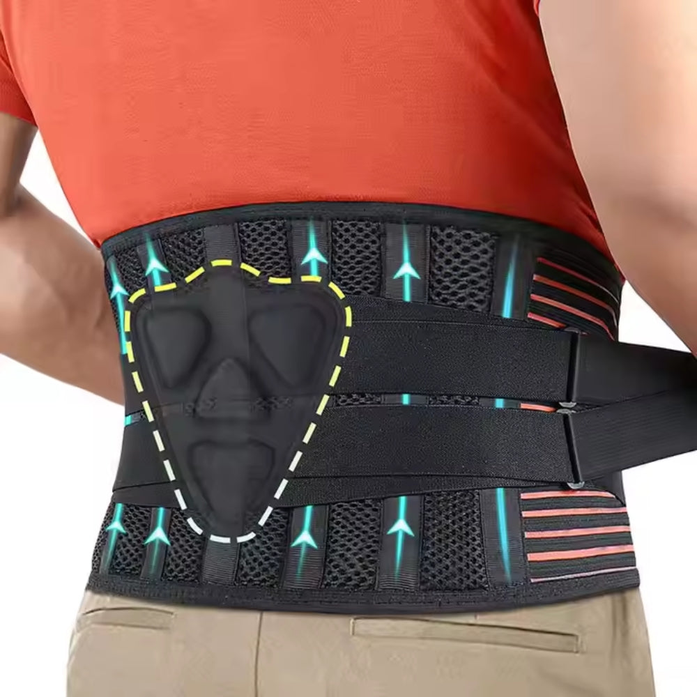 Back Brace for Lower Back Pain Breathable Waist Support Relief_0