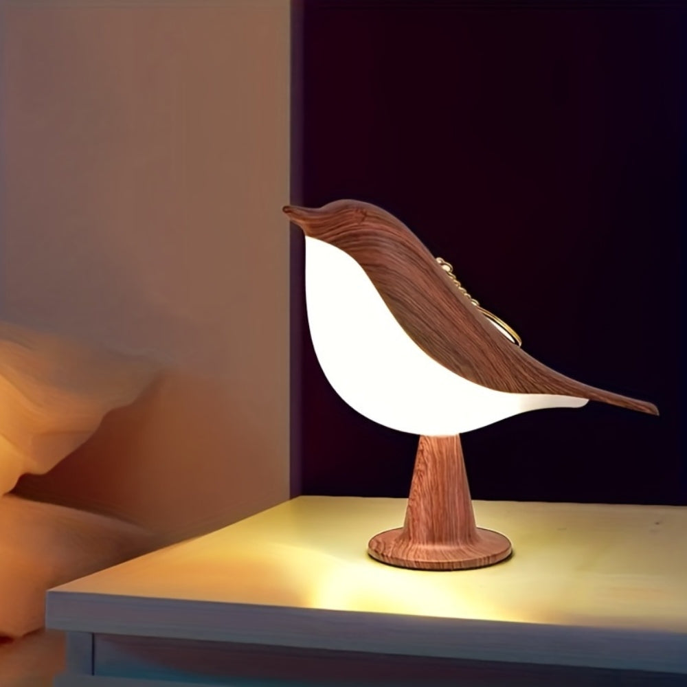 LED Night Light 3 Colors Touch Switch Bedside Light Dimmable Bird Lamps_3