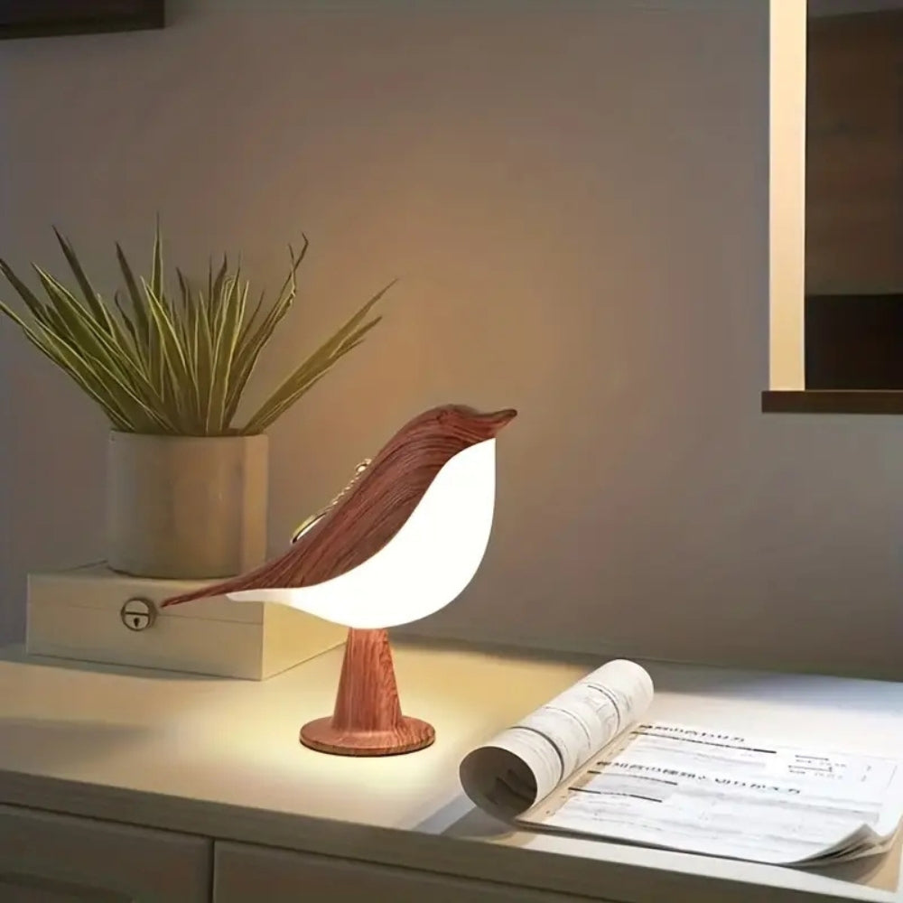 LED Night Light 3 Colors Touch Switch Bedside Light Dimmable Bird Lamps_5